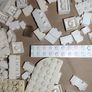 Vintage Lego Blocks 1960s onward wt Patent Pending Pieces White Grey Base Pieces Image 8