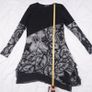 Mado Et Les Autres Vintage Black Grey Abstract Pattern Sheer Mesh Asymmetric Mini Dress 12UK/40EU Image 9