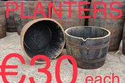 Oak Barrel Planters