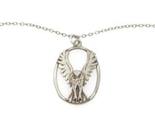 Vintage 925 Sterling Silver Flying Eagle Necklace, Edinburgh 1977