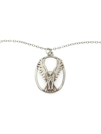 Vintage 925 Sterling Silver Flying Eagle Necklace, Edinburgh 1977