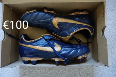 Football Boots Nike Air Legend Tiempo Blue/Gold (2006) Size 7UK FG