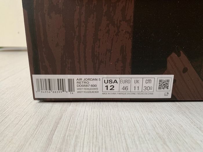 Nike Air Jordan V / 5 Raging Bull 2021 Uk 11/ Us 12 Deadstock