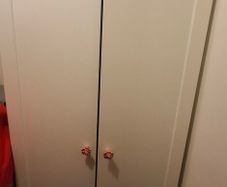 ikea small white double door wardrobe