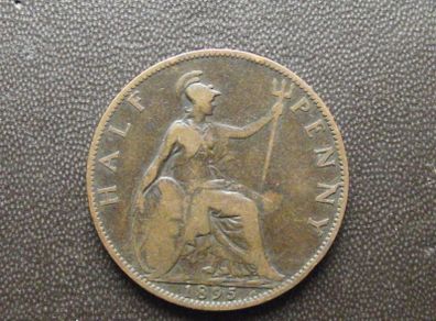 1895 Great Britain. Victoria. Half Penny
