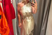 zara one shoulder lace dress