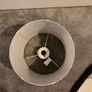 A lovely star print drum lampshade in excellent condition - perfect for kids' bedroom. Neutral grey shade. Fun and stylish! Image 4