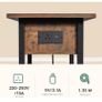 Side Table with Charging Station, Small Flip Top Narrow Sofa End Table with USB Ports, Type C Ports and Outlets, with Storage, 3-Tier, for Living Room, Bedroom, Brown Image 5