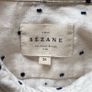 Sezane ecru cream and navy polkadot shirt Image 5
