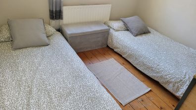 Stackable 2 in1 Single Bed with Mattresses Ideal for Guests