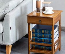 BRAND NEW Bamboo Bedside Table with Drawer