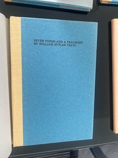 W B Yeats Cuala Press 8 Books J M Synge Seven Poems