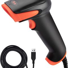 Barcode Scanner CCD USB Wired 1D Handheld Bar Code Reader, Read Screen Digital Smartphone Barcode Plug and Play (FREE POSTAGE)