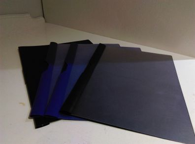 Set Of 4 Plastic Quick Clip Folders