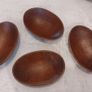 Lovely Set of Four Vintage Mid Century Modern Hand-Carved Wood Nibbles Bowls in Excellent Condition. Image 6