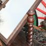 Antique Wooden Large Shaving Mirror Image 5