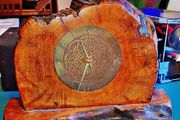 Old Irish bog oak mantle clock