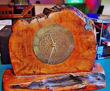 Old Irish bog oak mantle clock