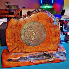 Old Irish bog oak mantle clock