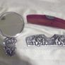 a antique vanity mirror with a comb case and comb by jensons of sweden Image 2