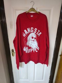 Holiday time gangster wrapper Xmas sweatshirt size 2xl