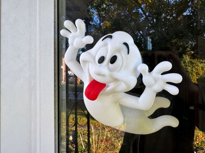 3D Printed Flying Ghost  Halloween Window Decoration