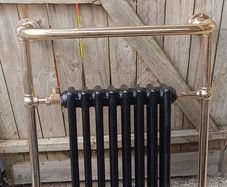 Brass and Cast Iron towel radiator