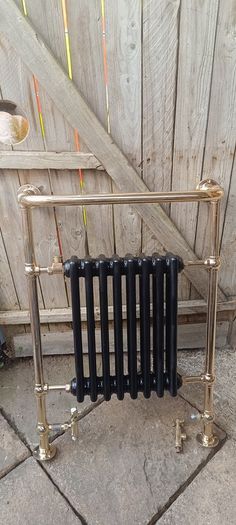 Brass and Cast Iron towel radiator