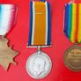Ww1 1914 Trio Of  Medals And Photo Of J.Smith R.F.A. and his Sweetheart Image 2