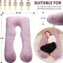 Chilling Home Pregnancy Pillow, U Shaped Maternity Full Body Pillow, Velvet Image 6