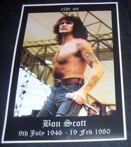 AC/DC Bon Scott Tribute Poster print A3 Size