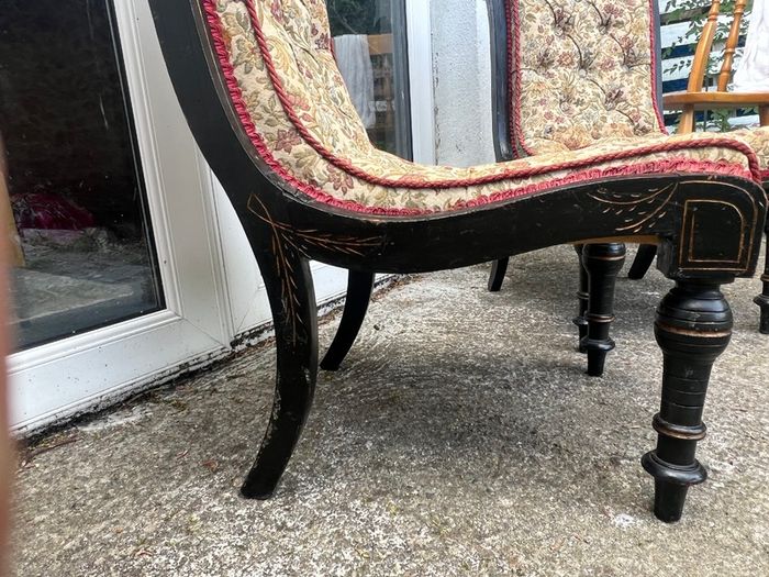 Pair of antique Slipper chairs