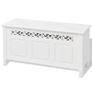 Storage Bench Baroque Style MDF White Image 2