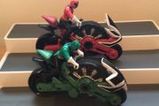 2 Power Ranger super Samurai bikes and riders