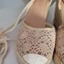 Boutique canvas and lace wedges Sz 40 (Fit 6 - 6.5 UK) Image 9