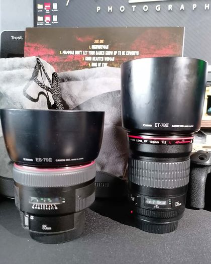 Canon ef 135mm F2 & Canon ef 85mm f1/2 lenses