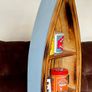 Wooden Boat Wall Shelf Vintage Nautical Decor Rustic Maritime Coastal Display Image 6