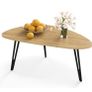 Modern Oval Coffee Table Oak Simple Center Table  Scandinavian Image 10