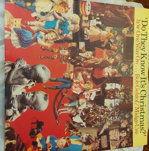 Band Aid 12 inch vinyl - Do they Know its Christmas b/w One Year On - 12" vinyl single 1985