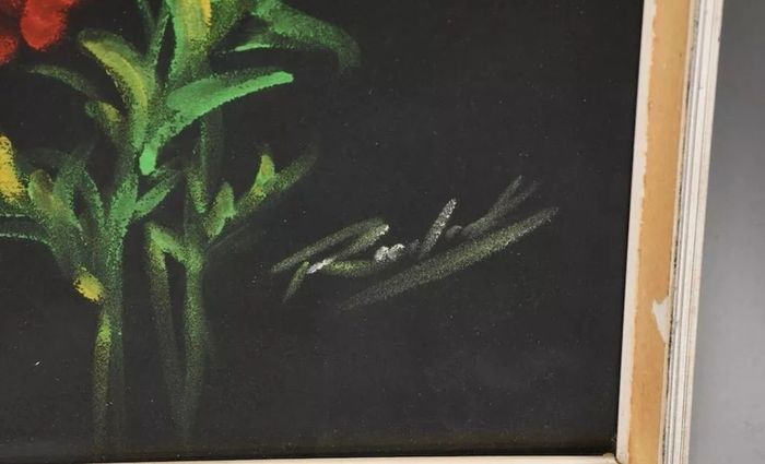 2 beautiful roses paintings 1964