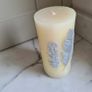 Cream-Colored Decorative Pillar Candle Image 4