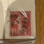 Vintage French Postcard & Red 10c Stamp Image 3