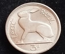Ireland - 1966 - 3 Pence - Hare - UNC - KM.12a - [2228]