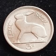 Ireland - 1966 - 3 Pence - Hare - UNC - KM.12a - [2228]