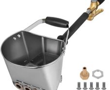 4 Jet Cement Mortar Spray Gun, Stucco Sprayer 4 Jet Hopper Plaster Concrete Cement Sprayer Gun Spraying, Stucco Spray Gun Exquisite Handles,