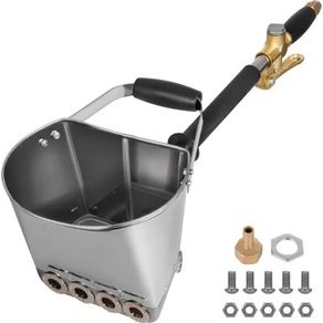4 Jet Cement Mortar Spray Gun, Stucco Sprayer 4 Jet Hopper Plaster Concrete Cement Sprayer Gun Spraying, Stucco Spray Gun Exquisite Handles,