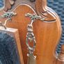 Rare Antique Carved wood/Brass Shoe Horn & Brush Stand Set Image 2