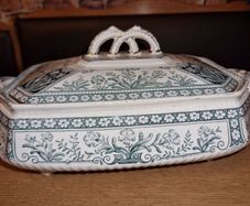 Antique C1870' Rare Burgess and Leigh Hill Pottery TUREEN  Pattern-Kaiser