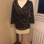 Kaliko Black and Gold  wrap style Top - Size 8 Image 5