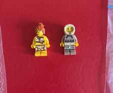 lego CMF series 5 x 2 ice fisherman cavewoman